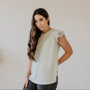 Olivia top in Mint